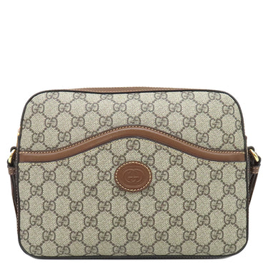 グッチ GUCCI GGスプリーム ショルダー 675891 ベージュ×ブラウン GGスプリームキャンバス ショルダーバッグ ゴールド金具 インターロッキングG