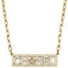 シャネル CHANEL ロゴプレート ゴールド GP ラインストーン ネックレス スター ラインストーン チョーカー シャンパンゴールド