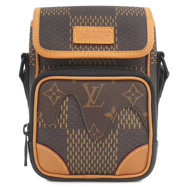 ルイヴィトン LOUIS VUITTON アマゾン メッセンジャー N40357 ブラウン×ベージュ モノグラムキャンバス ダミエエベヌジャイアントキャンバス ショルダーバッグ ブラック金具 LVスクエアード NIGO