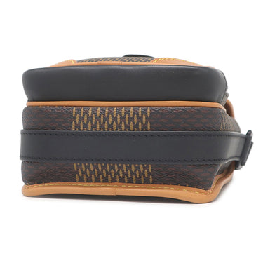 ルイヴィトン LOUIS VUITTON アマゾン メッセンジャー N40357 ブラウン×ベージュ モノグラムキャンバス ダミエエベヌジャイアントキャンバス ショルダーバッグ ブラック金具 LVスクエアード NIGO