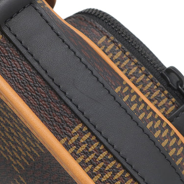 ルイヴィトン LOUIS VUITTON アマゾン メッセンジャー N40357 ブラウン×ベージュ モノグラムキャンバス ダミエエベヌジャイアントキャンバス ショルダーバッグ ブラック金具 LVスクエアード NIGO