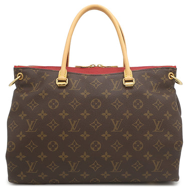 ルイヴィトン LOUIS VUITTON パラス M41175 モノグラム×スリーズ モノグラムキャンバス 2WAYバッグ ゴールド金具 茶 赤 ハンドバッグ