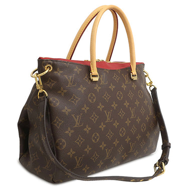 ルイヴィトン LOUIS VUITTON パラス M41175 モノグラム×スリーズ モノグラムキャンバス 2WAYバッグ ゴールド金具 茶 赤 ハンドバッグ
