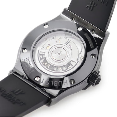 腕時計 ウブロ HUBLOT クラシック フュージョン ブラックマジック セラミック 542.CM.1770.RX 自動巻き メンズ カーボン デイト