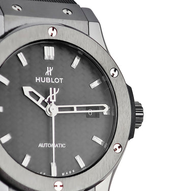 腕時計 ウブロ HUBLOT クラシック フュージョン ブラックマジック セラミック 542.CM.1770.RX 自動巻き メンズ カーボン デイト