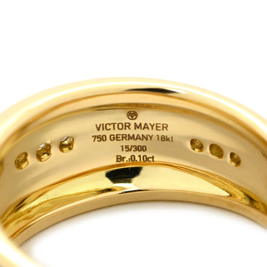 ヴィクター マイヤー VICTOR MAYER エマイユ ダイヤ グリーン×レッド×イエローゴールド K18YG 七宝焼き ダイヤモンド リング 指輪 緑 赤 K18KT 18金 750 YG 七宝 13.5号