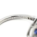 ミキモト MIKIMOTO ダイヤ 0.97ct サファイア ブルー×プラチナシルバー Pt950 ダイヤモンド サファイア リング 指輪 デザインリング 青 プラチナ950 8.5号