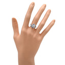 ミキモト MIKIMOTO ダイヤ 0.97ct サファイア ブルー×プラチナシルバー Pt950 ダイヤモンド サファイア リング 指輪 デザインリング 青 プラチナ950 8.5号