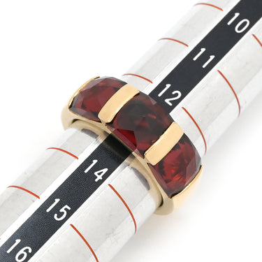 ルジアダ RUGIADA ガーネット レッド×イエローゴールド K18YG ガーネット リング 指輪 Au750 18K 18金 ローズカット デザインリング 13号