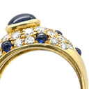 カルティエ Cartier コリントリング ブルー×イエローゴールド K18YG サファイア ダイヤモンド #51(JP11) リング 指輪 サファイア ダイヤモンド 18K 750 YG 10号