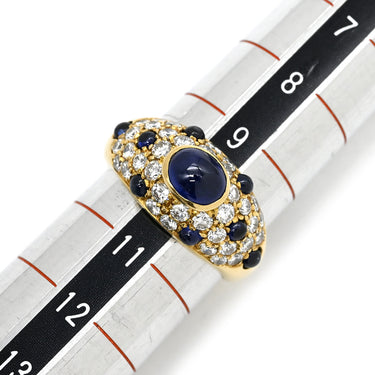 カルティエ Cartier コリントリング ブルー×イエローゴールド K18YG サファイア ダイヤモンド #51(JP11) リング 指輪 サファイア ダイヤモンド 18K 750 YG 10号