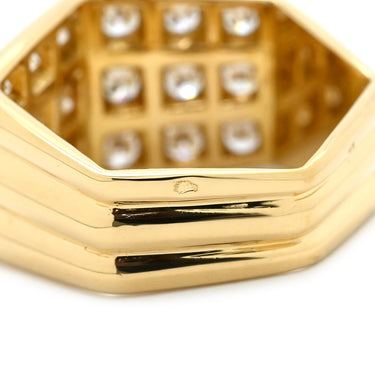 クリスチャン・ディオール Dior ダイヤモンドリング イエローゴールド K18YG ダイヤモンド #15 リング 指輪 Au750 K18 ダイヤ デザインリング 10.5号