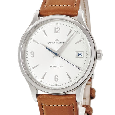 腕時計 ジャガールクルト JAEGER LECOULTRE マスター コントロール デイト Q4018420 830.8.A0.S 自動巻き メンズ シルバー 青秒針