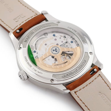 腕時計 ジャガールクルト JAEGER LECOULTRE マスター コントロール デイト Q4018420 830.8.A0.S 自動巻き メンズ シルバー 青秒針