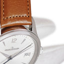 腕時計 ジャガールクルト JAEGER LECOULTRE マスター コントロール デイト Q4018420 830.8.A0.S 自動巻き メンズ シルバー 青秒針