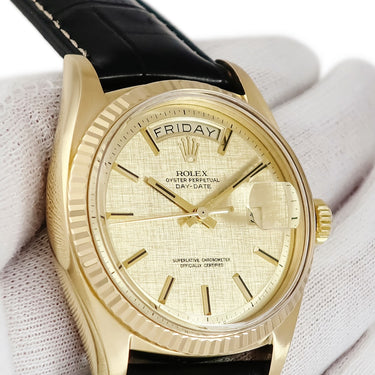 腕時計 ロレックス ROLEX デイデイト 36 1803 自動巻き メンズ 31番 K18YG無垢 シャンパン モザイク 70年代 ヴィンテージ