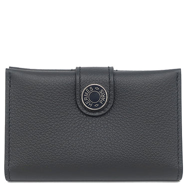 エルメス HERMES R.M.S ブラック エバーカラー カードケース シルバー金具 黒 2つ折り 名刺入れ ブラックラッカー