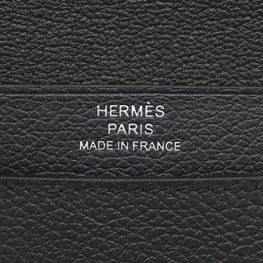 エルメス HERMES R.M.S ブラック エバーカラー カードケース シルバー金具 黒 2つ折り 名刺入れ ブラックラッカー