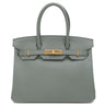 エルメス HERMES バーキン30 ヴェールアマンド ヴォーエプソン ハンドバッグ ゴールド金具