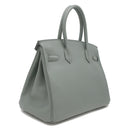 エルメス HERMES バーキン30 ヴェールアマンド ヴォーエプソン ハンドバッグ ゴールド金具