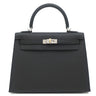 エルメス HERMES ケリー25 外縫い ブラック ヴォーエプソン 2WAYバッグ シルバー金具 新品 未使用 エレクトラム金具 2026年製