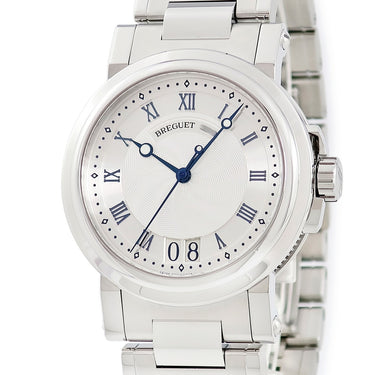 腕時計 ブレゲ BREGUET マリーンII ラージデイト 5817ST/12/SM0 自動巻き メンズ ギョウシェ ローマン 青針 コインエッジ