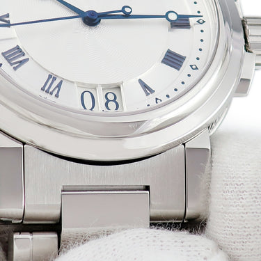 腕時計 ブレゲ BREGUET マリーンII ラージデイト 5817ST/12/SM0 自動巻き メンズ ギョウシェ ローマン 青針 コインエッジ