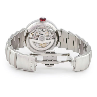 腕時計 ブルガリ BVLGARI ルチェア スケルトン LUP33SKSDL 103518 自動巻き レディース 純正ダイヤ 青針 雪の結晶 日本限定