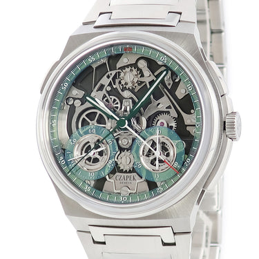 腕時計 チャペック CZAPEK アンタークティック ラトラパント アイスグリーン Rattrapante Ice Green 自動巻き メンズ クロノ 限定