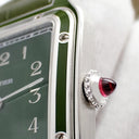 腕時計 カルティエ Cartier サントス デュモン LM ラッカー WGSA0096 手巻き メンズ レディース Pt950無垢 オリーブ グリーン 限定