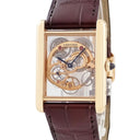 腕時計 カルティエ Cartier タンク ルイ カルティエ サファイア スケルトン WHTA0002 手巻き メンズ K18PG無垢 角型