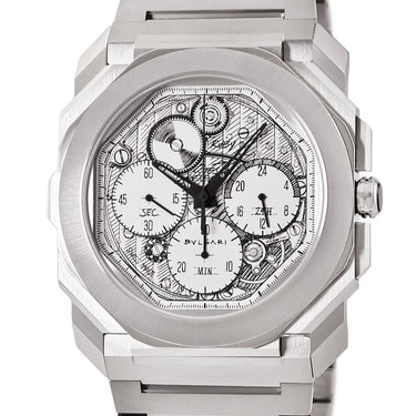 腕時計 ブルガリ BVLGARI オクト フィニッシモ スケッチ 104192 BGO43SXTCHGMT 自動巻き メンズ クロノグラフ GMT ホワイト 限定