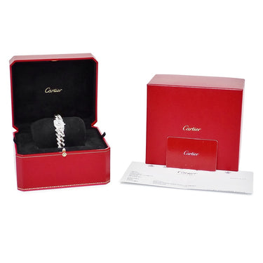 腕時計 カルティエ Cartier マイヨン ドゥ カルティエ スモールモデル WJBJ0003 クオーツ レディース K18WG無垢 純正ダイヤ シルバー