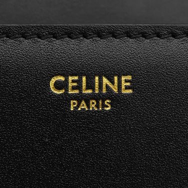 セリーヌ CELINE トリオンフ フレーム チェーン ショルダー ブラック レザー ショルダーバッグ ゴールド金具 黒