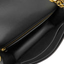 セリーヌ CELINE トリオンフ フレーム チェーン ショルダー ブラック レザー ショルダーバッグ ゴールド金具 黒