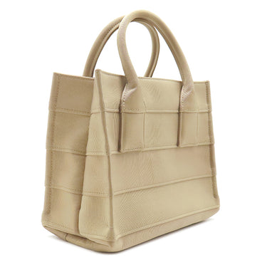 フェラガモ FERRAGAMO ビーチウェア グロス 214988 ベージュ ファブリック トートバッグ ゴールド金具 ロゴ トート