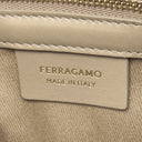 フェラガモ FERRAGAMO ビーチウェア グロス 214988 ベージュ ファブリック トートバッグ ゴールド金具 ロゴ トート