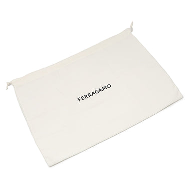 サルヴァトーレ・フェラガモ Salvatore Ferragamo カットアウト 241499 ブラック ナイロン レザー ショルダーバッグ シルバー金具 黒 斜め掛け