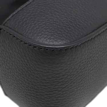 サルヴァトーレ・フェラガモ Salvatore Ferragamo カットアウト 241499 ブラック ナイロン レザー ショルダーバッグ シルバー金具 黒 斜め掛け