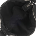 サルヴァトーレ・フェラガモ Salvatore Ferragamo カットアウト 241499 ブラック ナイロン レザー ショルダーバッグ シルバー金具 黒 斜め掛け