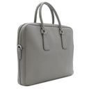 プラダ PRADA サフィアーノ ブリーフケース 2VE368 グレー レザー ビジネスバッグ シルバー金具 グレー ストラップ欠品