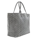 ゴヤール GOYARD サンルイPM グレー PVCコーティングキャンバス ゴヤールディンキャンバス シュヴロッシュカーフスキン トートバッグ リバーシブル ヘリンボーン