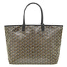 ゴヤール GOYARD サンルイPM ブラック PVCコーティングキャンバス ゴヤールディンキャンバス シュヴロッシュカーフスキン トートバッグ リバーシブル ヘリンボーン