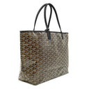 ゴヤール GOYARD サンルイPM ブラック PVCコーティングキャンバス ゴヤールディンキャンバス シュヴロッシュカーフスキン トートバッグ リバーシブル ヘリンボーン
