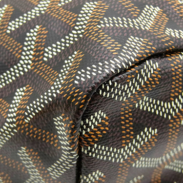 ゴヤール GOYARD サンルイPM ブラック PVCコーティングキャンバス ゴヤールディンキャンバス シュヴロッシュカーフスキン トートバッグ リバーシブル ヘリンボーン