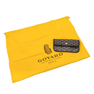 ゴヤール GOYARD サンルイPM ブラック PVCコーティングキャンバス ゴヤールディンキャンバス シュヴロッシュカーフスキン トートバッグ リバーシブル ヘリンボーン