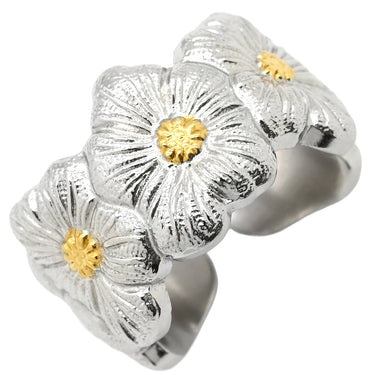 ブチェラッティ BUCCELLATI ブロッサム ヴェルメイユ エターナル シルバー×ゴールド シルバー925 GP リング 指輪 AG925 GP スターリングシルバー 花 9.5号