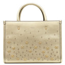 ジミーチュウ JIMMY CHOO AVENUE S TOTE ゴールド レザー 2WAYバッグ ゴールド金具 ハンドバッグ ショルダー クリスタルスター スタッズ 星