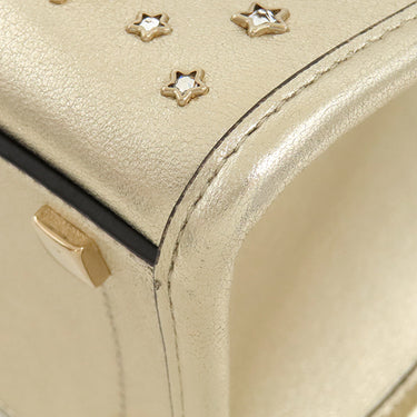 ジミーチュウ JIMMY CHOO AVENUE S TOTE ゴールド レザー 2WAYバッグ ゴールド金具 ハンドバッグ ショルダー クリスタルスター スタッズ 星