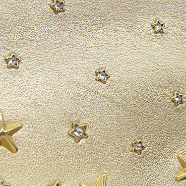 ジミーチュウ JIMMY CHOO AVENUE S TOTE ゴールド レザー 2WAYバッグ ゴールド金具 ハンドバッグ ショルダー クリスタルスター スタッズ 星